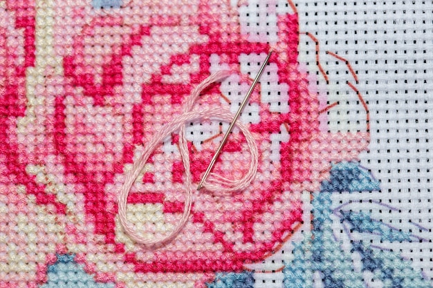 detal haftu ręcznego